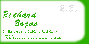 richard bojas business card